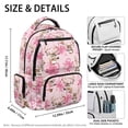 thumbnail image 5 of Pzuqiu Pink Deer Bow Kids Backpacks Large Capacity School Bags 17 Inch Back to School Shoulder Bookbags Padded Straps Front Zipper Pocket for Students Teenagers Age 6-18, 5 of 7