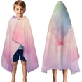 thumbnail image 3 of Pastel Rainbow Clouds Hooded Bath Towel，50"x30" for Ages 3 To 12 Kids, Quick Dry Lightweight Soft Microfiber Hood Beach Towel Cover Up for Kids, 3 of 7