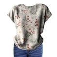 thumbnail image 5 of ZJXFGS Womens Short Sleeve Sweater Short Sleeve Sweaters formal Tops Sweaters for Women Trendy Gray L, 5 of 5