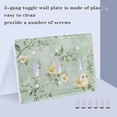 thumbnail image 4 of Dailycode Light Switch Plate Covers 3 Gang Wall Plate Plastics Outlet Covers for Kitchen Home Office Decor Watercolor Chick and Branch, 4 of 8