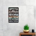 thumbnail image 4 of QIONGQI Funny Camping Rules Metal Tin Sign Wall Decor Farmhouse Rustic Camping Signs for Home Camper Room Decor Gifts, 4 of 4