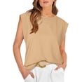 thumbnail image 2 of Kureaily Women Summer Top Basic Tee Shirts Casual Tank Loose Fit Cap Sleeve Tops Basic Summer Tees, 2 of 5