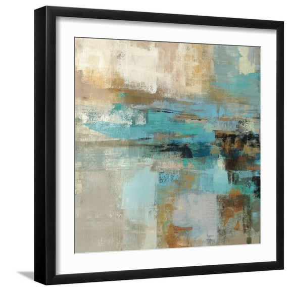 Art.com Morning Fjord Square I Art Print by Silvia Vassileva, Black Frame Wall Art, 21" x 21"