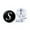 S, variant on opvise 1 Pair Men Cufflinks Letter Pattern Electroplating Smooth Surface Exquisite Craftsmanship Item Decorate Alloy Men A-Z Single Alphabet Cufflinks Custom Accessory