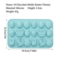 thumbnail image 2 of Moocorvic 15 Cavity Easter Eggs Silicone Mold Egg Shaped Easter Decorations Easter Party Supplies 1PC, 2 of 7