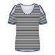thumbnail image 5 of Tops de Algodón para Mujeres Tira Impresa Manga Corta Cuello en V Fuera Del Hombro, Top de Moda para el Uso Diario, 5 of 9