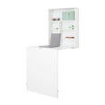 thumbnail image 1 of Basicwise Wall Mount Laptop Fold-Out Desk with Shelves, White,, 1 of 2