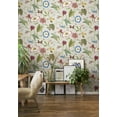 thumbnail image 5 of NextWall Raspberry & Chartreuse Summer Garden Floral Peel and Stick Wallpaper, 5 of 6