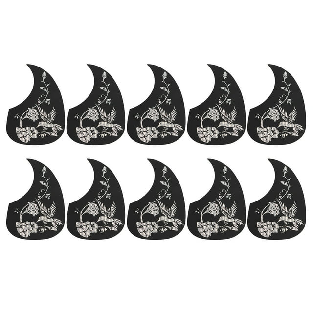 Guitar Pickguard, Easy To Install 10PCS Guard Plate Set Compact Size For Stringed Instruments Silver