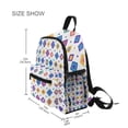 thumbnail image 3 of FORMRS School Backpack with Front Zippered Pocket 12" Student Travel Daypack, Purple Retro Shapes, 3 of 6