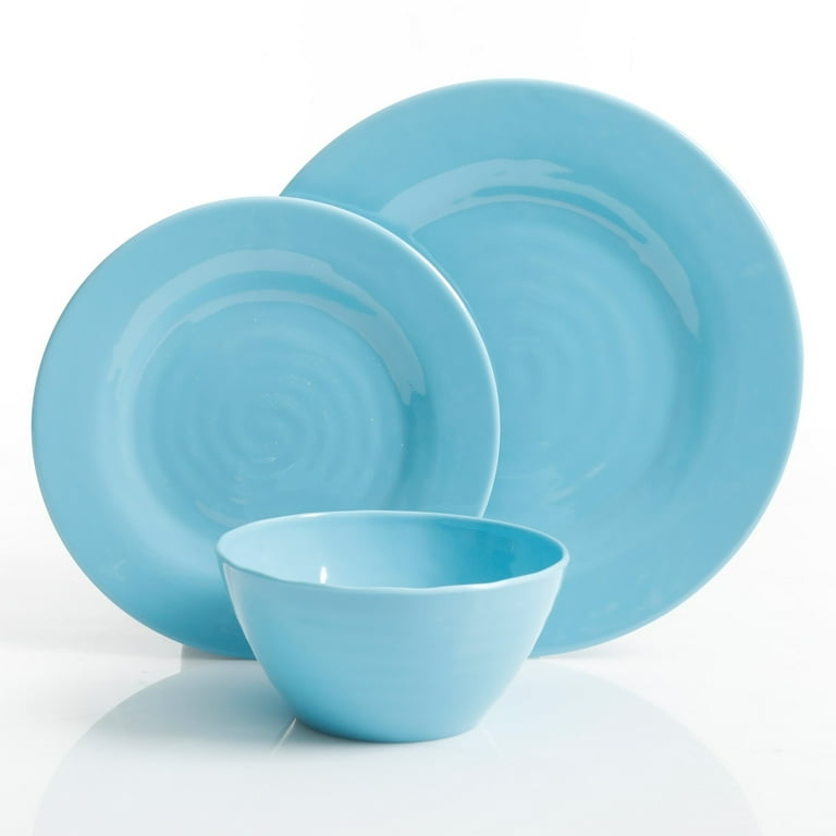 Gibson Brist 12 Piece Dinnerware Set in 4 Assorted Colors