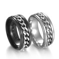 thumbnail image 3 of Anillo relajante para ansiedad para hombres, Anillos giratorios De acero inoxidable, anillo De articulación De cadena libre, accesorios, 3 of 4