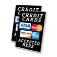thumbnail image 1 of Credit Cards Accepted Here (24" X 36") 4mm Corrugated Plastic Panel, Graphics Applied To 1 Side (Pk of 2), 1 of 4