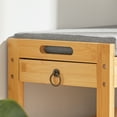 thumbnail image 4 of SoBuy FSR49-N, Bamboo Shoe Rack with Lift Up Bench Top and Seat Cushion,Hallway Shoe Storage Bench Organizer with Drawers, 4 of 7