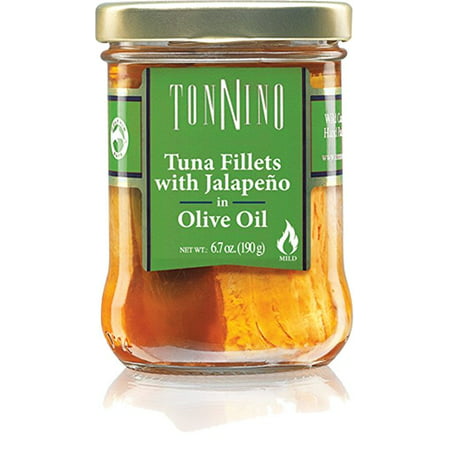Tonnino Tuna Fillets with Jalapeno in Olive Oil, 6.7 oz