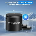 thumbnail image 2 of XL Ice Bath Tub for Cold Plunge, 120 Gal Ice Plunge Tub with Insulated Lid, Step Stool, Portable Inflatable Ice Pod Plunge Barrel, Easy Chiller Connection, Cold Therapy Indoor Outdoor, 2 of 8