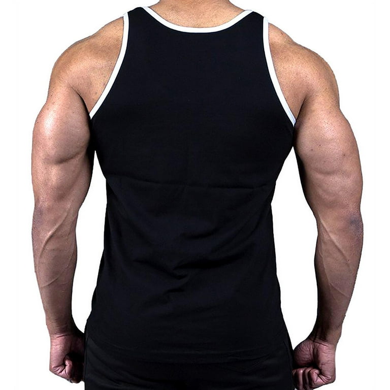 Vedolay Mens Tank Top,Mens Sleeveless Muscle Shirts Workout Tank Tops Mens  Pocket T Shirts(Black,L)