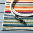 thumbnail image 3 of SAFAVIEH Cabana Fedelma Striped Indoor/Outdoor Area Rug, Ivory/Green, 6'7" x 6'7" Square, 3 of 8