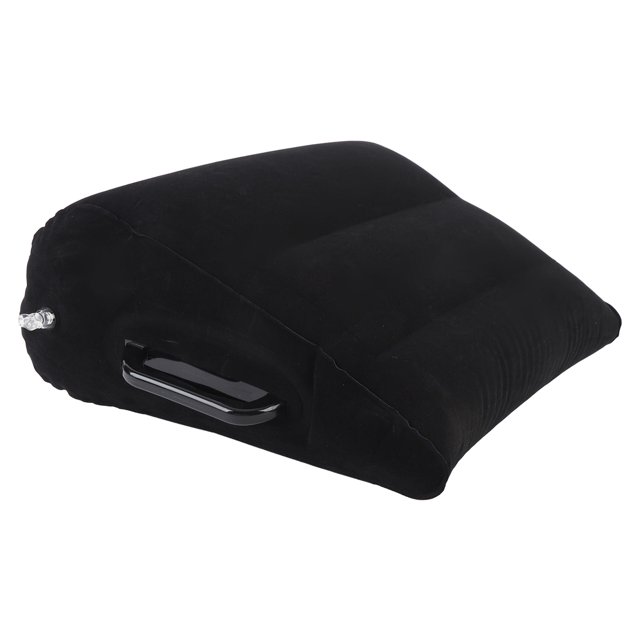 Inflatable PVC Flocking Wedge , 19.69x14.96in Portable Triangle Back Cushion, Soft Skin-friendly Support for Back, Leg Rest, Intimate Moments, Ideal for Home, Travel & Outdoor Activities