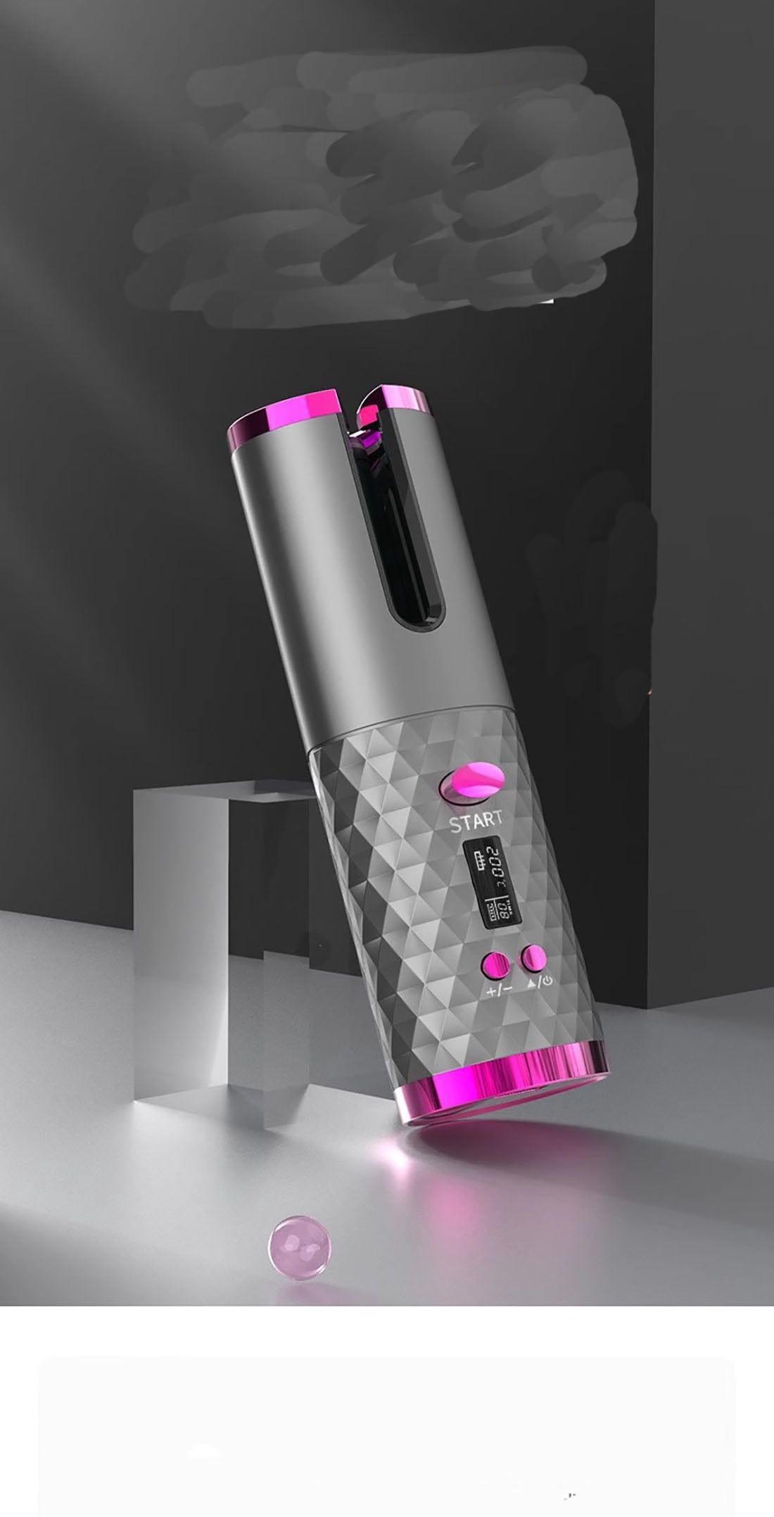 Wireless handheld automatic curling iron, lazy USB charging curling iron, lazy curling iron, anti scald home automatic curling iron