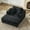 Black, variant on S-HOME Versatile Upholstered Chaise Lounge Chair And Ottoman Set With Pillows - Sofa Bed For Living Room Or Bedroom, Black