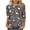 #208-Yellow, variant on Women's Vintage Floral Print 3/4 Length Sleeve Crewneck Spring T-shirts Gifts