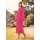 thumbnail image 4 of Vestido PRETTYGARDEN 2025 Primavera Otoño Midi con Lunares Suizos Rosa L, 4 of 8