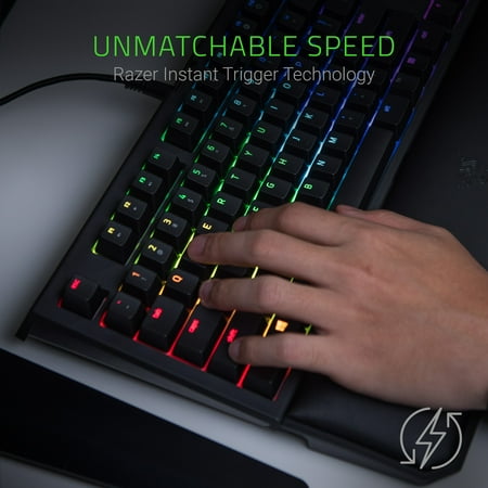 Razer - BlackWidow Chroma V2 Tournament Edition TKL Wired Mechanical Green Switch Gaming Keyboard with RGB Chroma Backlighting - Black