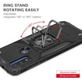 thumbnail image 4 of Motorola G Power 2022 Case, Moto G Pure Case, Moto G Play 2022/2023 Case, Rosebono Hybrid Case With Adjustable Integrated 360 Degree Rotating Ring Kickstand For Motorola G Power 2022 (Black), 4 of 5