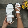 thumbnail image 5 of Jsaierl Womens Flat Sandals Casual Summer Open Sandals Comfortable Arch Support Sandals Fashion Wedding Sandal for Vacation Size 7.5, 5 of 8