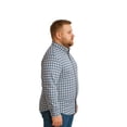 thumbnail image 3 of Big Kong Camisa Tallas Grandes Hombre Cuadros Azul Marino Manga Larga, 3 of 5