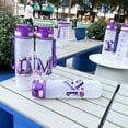 thumbnail image 5 of CMYYNNA 32 OZ 1 Liter Time Marker Water Bottle Frosted Durable Plastic With Strap - Reusable Clear Bottle With Times To Drink Time Markings For Daily Hydration Intake BPA Free, 5 of 7