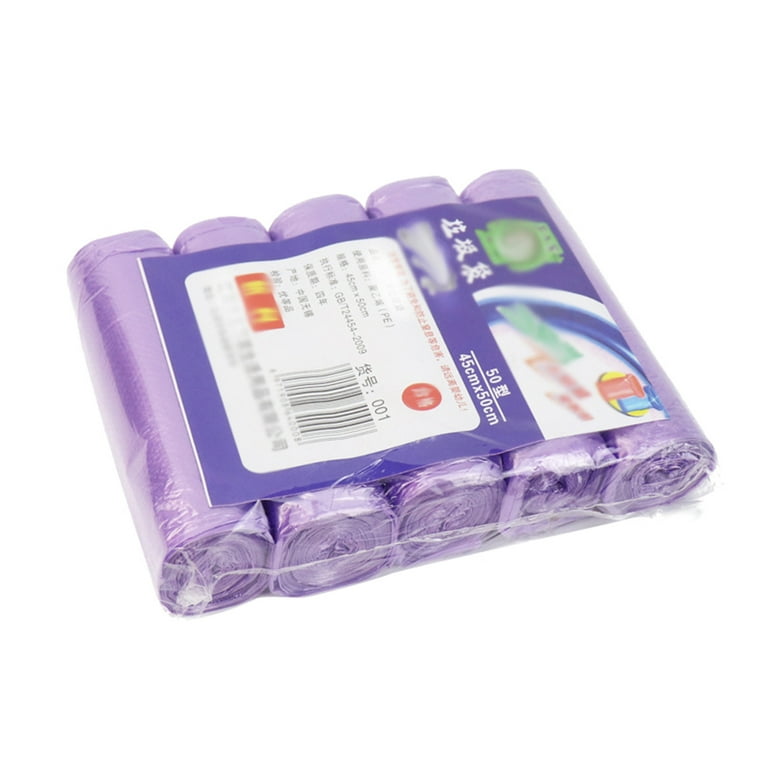 Purple garbage clearance bags