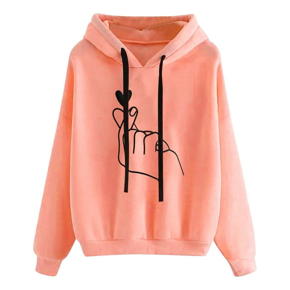 Rbaofujie Sweaters for Women Women's Winter Hoodie Sweatshirt Pullover Tops Long Sleeved Comfortable Pink Hoodies for Women