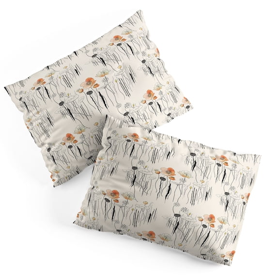 Society6 Iveta Abolina Coral Watercress Pond Pillow Sham Cotton King Set of 2 Kit