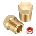 thumbnail image 1 of 2Pcs Tapón de cabeza hexagonal de latón, tapa de compresión, tapa de válvula de detención, 1/8" NPT, 1 of 7