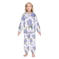 thumbnail image 2 of Fluffy Pajamas Set Fuzzy Winter Warm Pj Sets Pullover Tops and Long Pants Blue Hydrangea X-Large, 2 of 8
