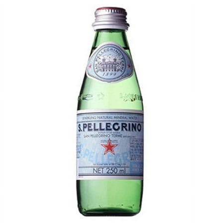 S. Pellegrino Sparkling Mineral Glass Bottles, 24 Pack, 8.4 oz