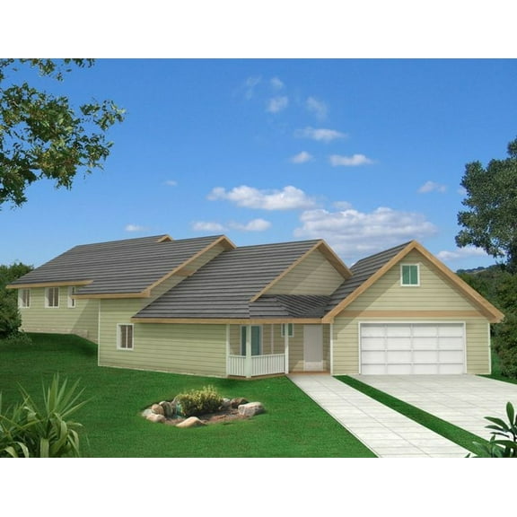 001-3248: Northwest 4 Bed, 3 Bath Luxury Home Plan, 2453 Sq Ft: Full Blueprints with License to Build by Home Plan Marketplace - Lesuto