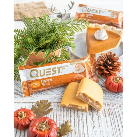 Quest Seasonal Protein Bar, High Protein, Low Carb, Pumpkin Pie, 4 Count