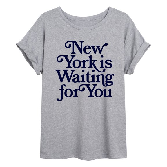 Instant Message - New York is Waiting For You Oversized Graphic T-Shirt