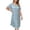 Sky Blue, variant on Wensltd Women Plus Size Nightgowns Short Sleeve Printed Summer Sleep Dress Loose Comfortable Soft Trendy Sleepshirts Light Blue XXXL