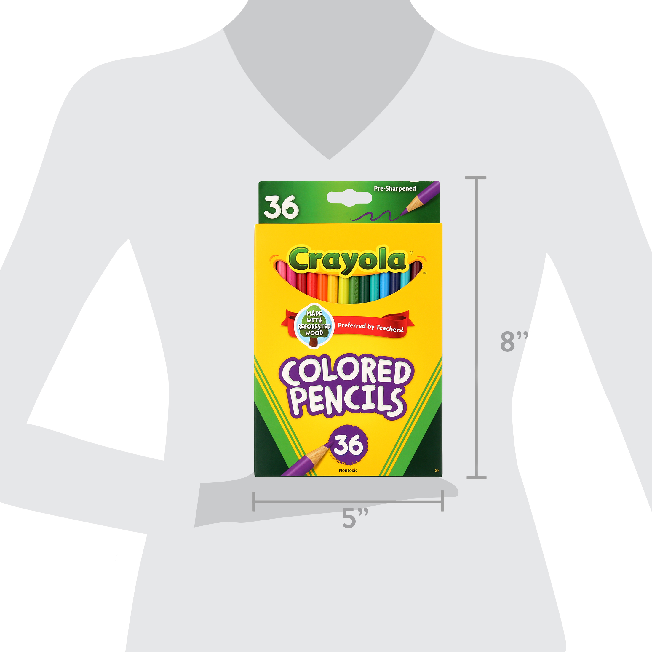 Set de lápices de colores Crayola, 36 piezas, artes y manualidades, útiles escolares, regalos para niños y artistas 7