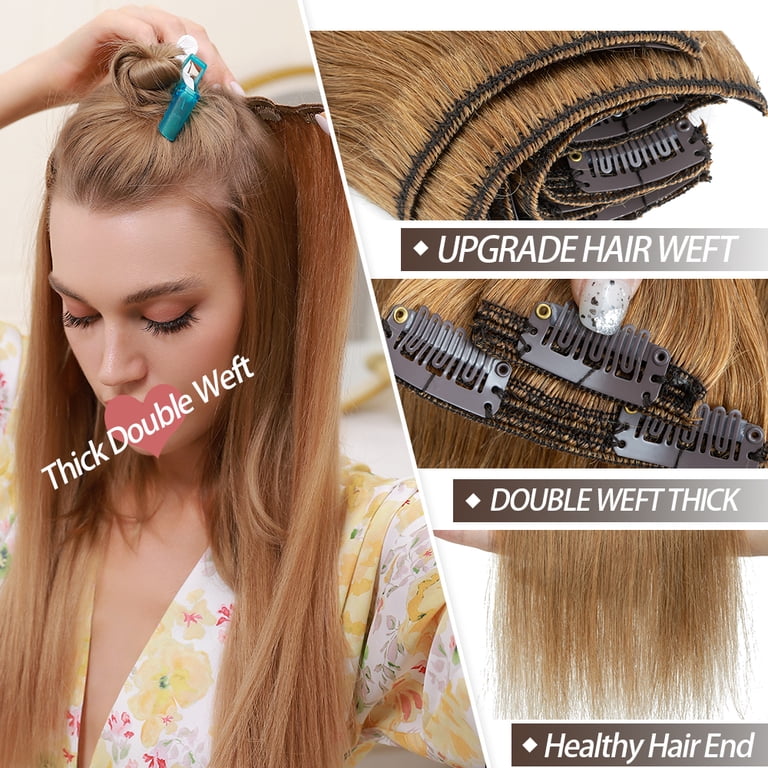SEGO Human Hair Double Weft Clip In 100% Remy Human Hair  display picture 1