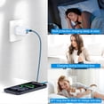 thumbnail image 5 of Foldable Plug Dual USB Port Wall Charger Block 2.4A with 6FT Type C Cable, Fast Phone Charger Station Compatible with iPhone 17/16/15 Pro Max, iPad Pro, Galaxy S26, Android, Blue, 5 of 7