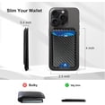 thumbnail image 4 of Koudindg Magnetic Wallet Holder with Stand, Magnetic Phone Wallet Stand RFID Blocking Vegan Leather for iPhone 16/15/14/13 Series Carbon Fiber, 4 of 8