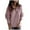 Pink, variant on Cavosen Women's Knit Sweaters V Neck Short Length Mock Neck Pullover with Zipper Long Sleeve Stretch Outerwear Coats