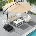 thumbnail image 2 of Costway Parasol Suspendu Déporté de Patio 10 Pi avec 32 Lumières DEL, Sac de Sable, Base Croisée pour l'Extérieur, 2 of 10