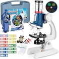 thumbnail image 1 of 58-pcs Microscope for Kids, 100X-1200X Kids Beginner Microscope with Metal Body Microscope Slides, Carrying Box, LED Light, Science Kits Experiments Toys for Kids age 5-7 8-12 Birthday Gift, 1 of 5