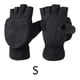 thumbnail image 2 of Bewildely Medios guantes cálidos de invierno con cubierta para exteriores, muñequera elástica sin dedos Convertible de lana para hombre y Suministros térmicos S, 2 of 6